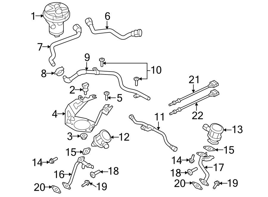 079131166Q - Audi Adapter. Egr valve spacer plate. Hose connector. 4.2